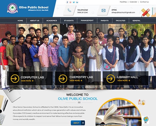 School website Kozhikode, Kerala, India