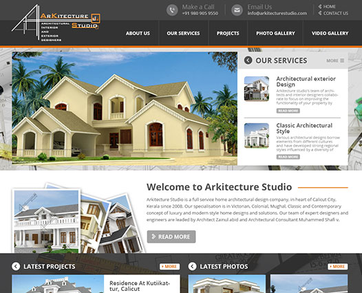 Architect website Kozhikode, Kerala, India