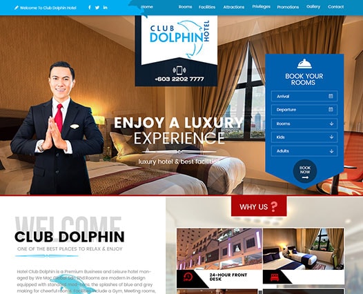 Hotel website Kozhikode, Kerala, India